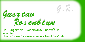 gusztav rosenblum business card